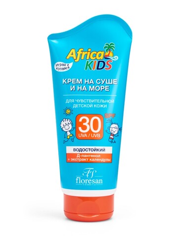 Floresan Солнцезащитная серия AFRICA KIDS Крем для чувствительной детской кожи SPF 30,150мл