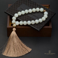 Чётки православные. Белый нефрит Д 12мм.