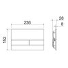 Ceramica Nova Flat CN002M Кнопка для инсталляции Invision цвет матовый хром