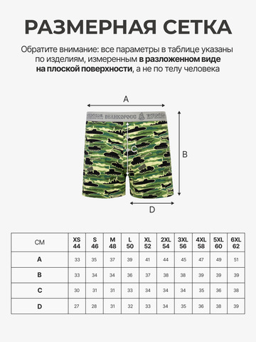 Комплект из 3-х семейных трусов - «Зелёные военные»
