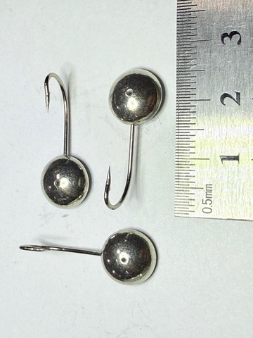 Мормышка Mustad тип 310 цв: серебро-гальваника (2,6гр. d-10мм)