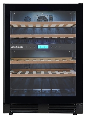 Винный шкаф Cellar Private CP043-2TBH черная дверь со скрытой рукояткой