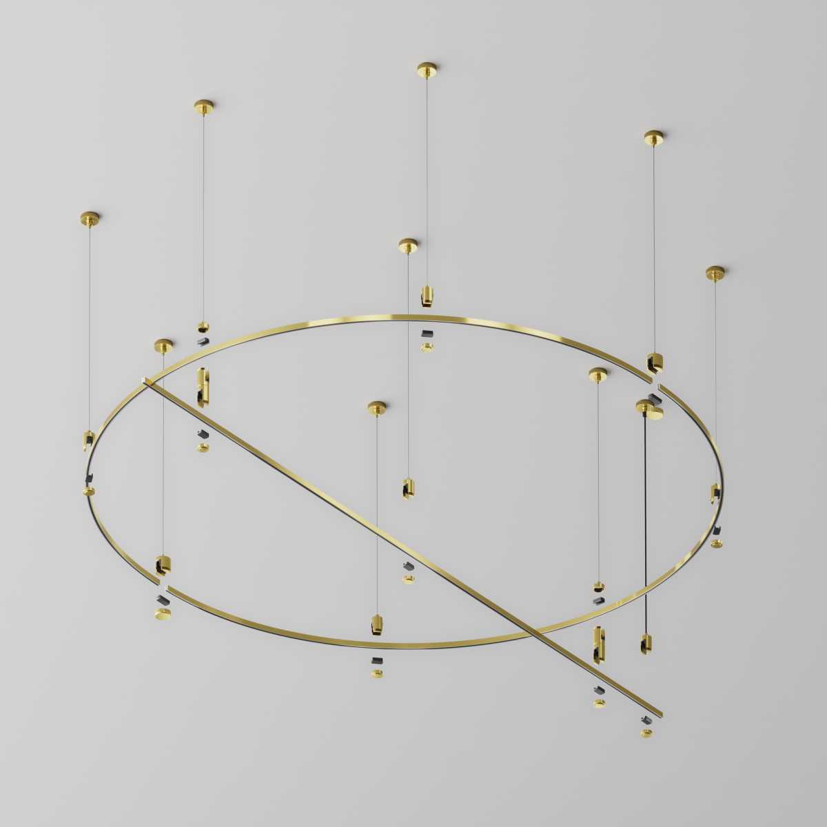 Шинопровод круглый из полукругов 1500мм Maytoni Technical FLARITY Busbar trunkings Flarity TRX154-2SR-D1500-BS
