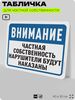 Табличка для частной территории 