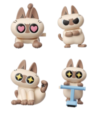 Рандомная фигурка Blind Box TOPTOY Siamese Cat Azuki San Moving