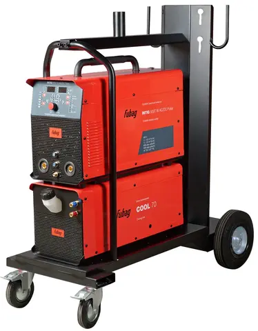 Сварочный инверторный аргонодуговой аппарат Fubag INTIG 500 T AC/DC PULSE с горелкой FB TIG 18 5P 4m и модулем охлаждения и тележкой