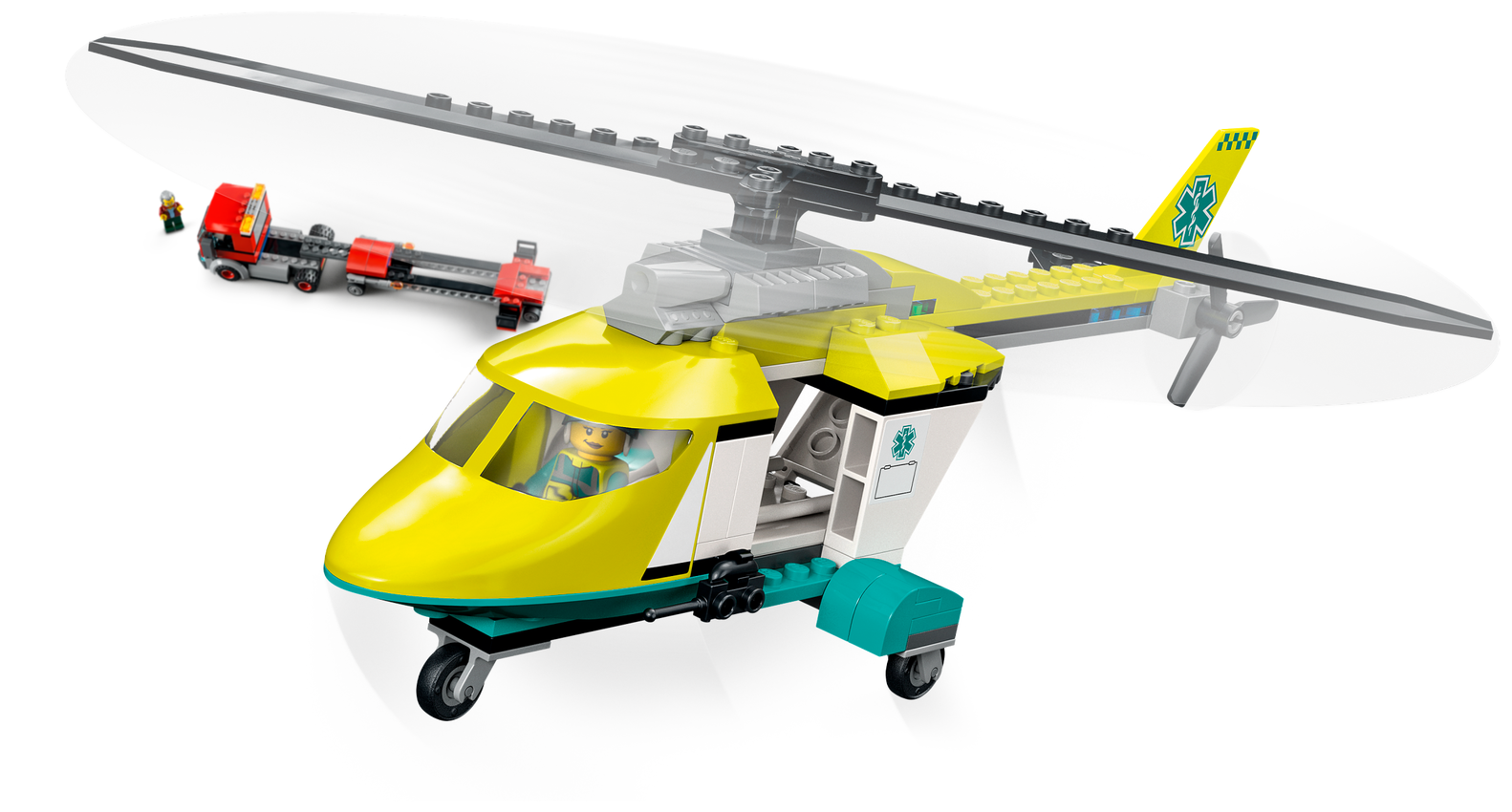 Конструктор LEGO City Great Vehicles 60343 Грузовик для спасательного  вертолёта 60343 купить в интернет-магазине Layon.ru