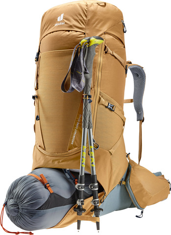 Картинка рюкзак туристический Deuter Aircontact Core 60+10 almond-teal - 4