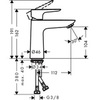 Смеситель для раковины однорычажный с донным клапаном Hansgrohe Talis E 71711000