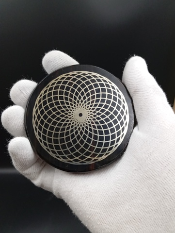 Зеркало из обсидиана с принтом 70 мм