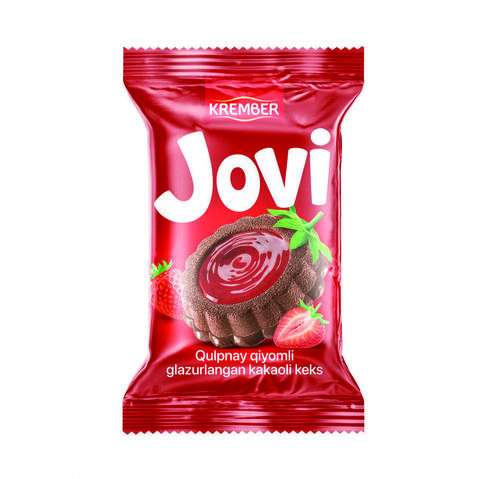 Krember Jovi кекс с клубничным желе глаз. 30г