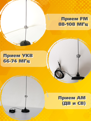 АНТЕННА АВТОМОБИЛЬНАЯ НА МАГНИТНОМ ОСНОВАНИИ ТРИАДА-76-03 МА Best
