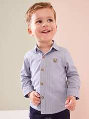 Рубашка с вышивкой для мальчика Next K83-243, Серый