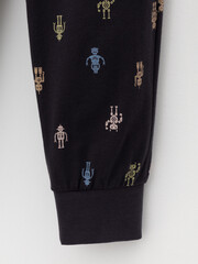 пижама  для мальчика  К 1561/угольный серый,цветные роботы