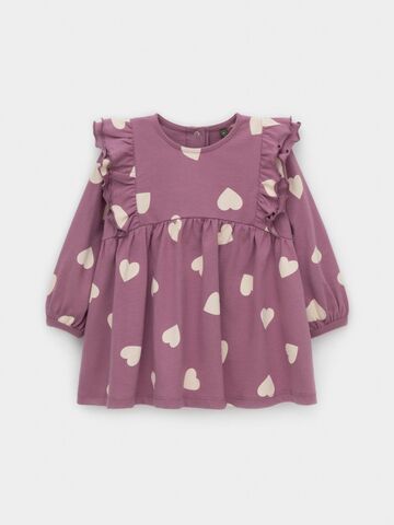 Платье  для девочки  КР 5944/темная орхидея,сердечки к589