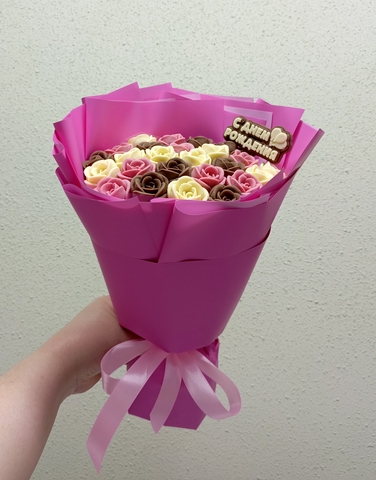 Букет из шоколадных роз 25