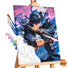 Картина по номерам Поднятие уровня в одиночку Сон Джин-Ву