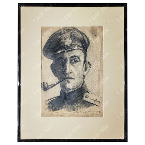 Динес Ю. С. Портрет Берковича. Бумага, карандаш. Саратов, 1942