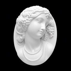 Силиконовая форма Камея Девушка № 42