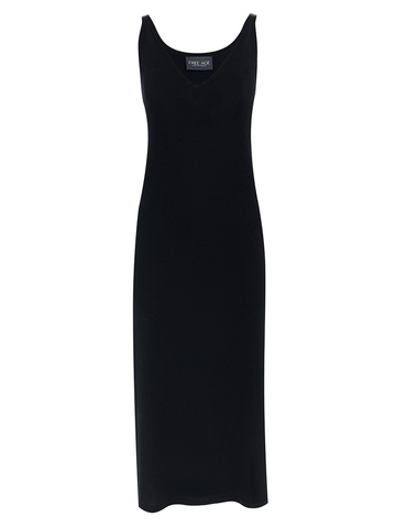 Женское платье черного цвета из вискозы - фото 2