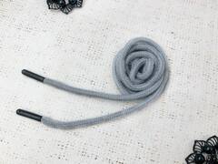 Шнур, ш. 5 мм, L 126 см, светло-серый