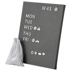 Настольная доска с буквами IKEA SVENSAS (СВЕНСОС), Темно-серый, 30х40 см