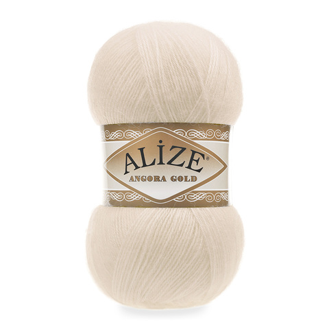 Пряжа Alize Angora Gold 67 молочный беж