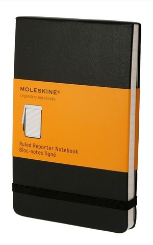 Блокнот Moleskine Reporter, цвет черный, в линейку