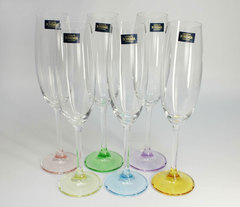 Набор из 6 цветных фужеров для шампанского Gastro Арлекино, 220 мл, фото 3