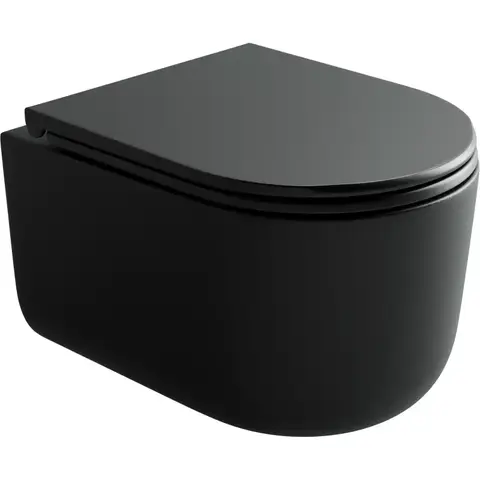 Ceramica Nova CN4006TMB CN4006TMB Подвесной унитаз Ulma Торнадо безободковый, с ультратонким сиденьем с микролифтом, с крепл