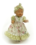 Платье с оборкой - На кукле. Одежда для кукол, пупсов и мягких игрушек.