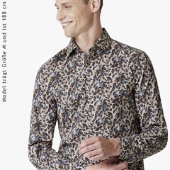 Рубашка Venti Modern Fit 123942600-750 с растительным рисунком