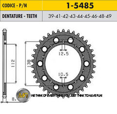 Звезда Задняя Ведомая Sunstar 1-5474-44 JTR479-44 FZ6 FZ1000