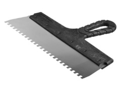 ЗУБР 300 мм, зуб 6 х 6 мм, зубчатый пластиковая ручка, нержавеющий, фасадный шпатель (10078-30-06)