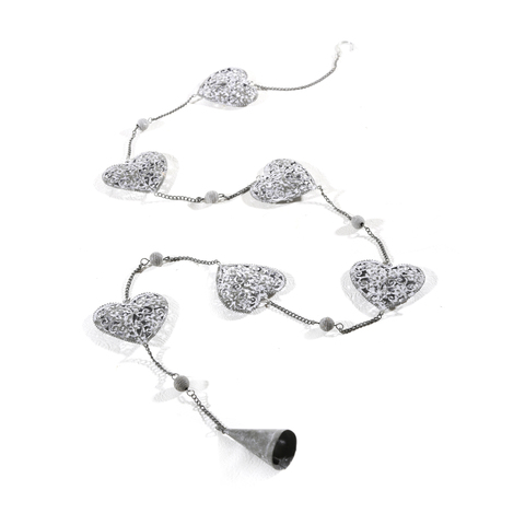 ГИРЛЯНДА МЕТАЛЛИЧЕСКИЕ СЕРДЦА COEURS ARGENT