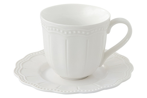 Чашка с блюдцем 250мл Easy Life Elite белая
