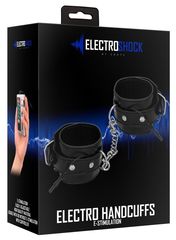 Черные наручники с электростимуляцией Electro Handcuffs - 