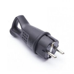 Вилка прямая однофазная с ушком каучук UNIVERSAL 0003