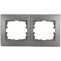 LESYA 705 4100 147 Рамка 2-я гориз черный графит матовый