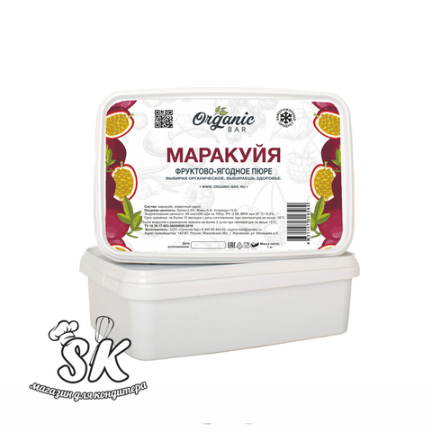 Замороженное пюре Маракуйя Organic Bar 1 кг