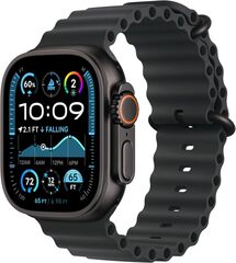 Умные часы Apple Watch Ultra 2 49 мм черный титан, ремешок Ocean черного цвета