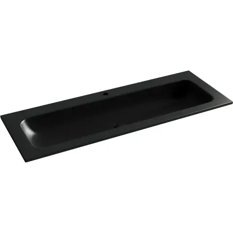 Ceramica Nova CN7017MB CN7017MB Раковина накладная Element с отверстием  под смеситель 1210*457*137мм, цвет черный матовый