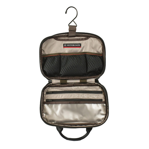 Несессер Victorinox Slimline Toiletry Kit, 2 отделения, черный, 25x6x15 см, 2 л