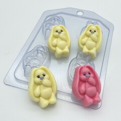 Пластиковая форма для конфет Зайка ушастый МИНИ