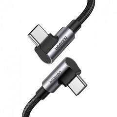 Кабель UGREEN US335 Right Angle USB-C Cable: 2м, серый космос