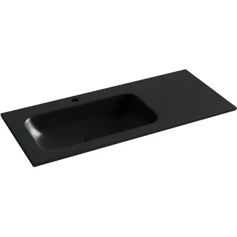 Ceramica Nova CN7014MB CN7014MB Раковина накладная Element с отверстием под смеситель 1010*457*137мм, чаша слева, цвет черн