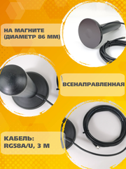 Антенна сотовая WiFi круговая на магнитном основании наружная Триада- 2435antenna.ru