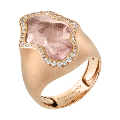 Кольцо с Морганитом и Бриллиантами, R0030-60/1