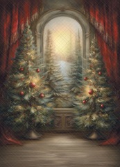 Интерьер зима №1-25 - фон неопреновый