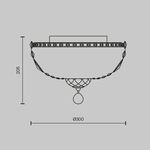 Потолочная люстра Maytoni Basfor DIA100-CL-03-G